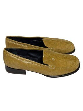 Studio Elman Elton Womens Loafers Shoes Alligator Beige Light Tan 6